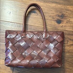 Woven leather bag, Wilson’s Leather